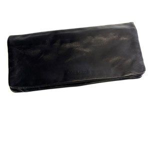 Miu Miu Small Zipper Pouch/Wallet - Black Lambskin